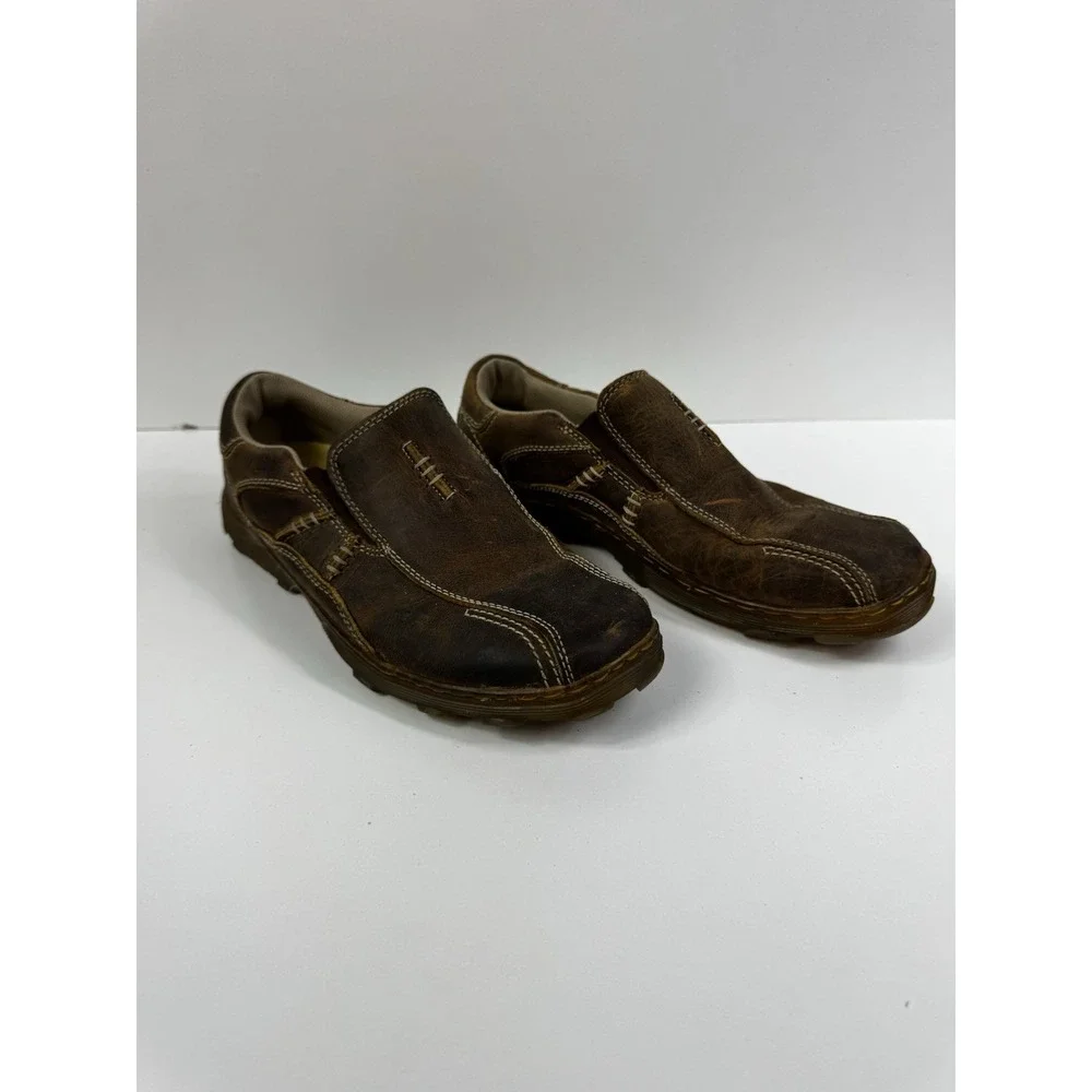 Dr Martens Lance Brown Leather Slip On Loafer Shoes Men's Size 9 Casual